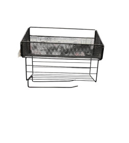 Органайзер настенный из стали 30х24х11,5 см черный CY-0222