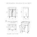 Тумба напольная Айсберг Лилия 60 под умывальник Como,Енисей DA2013T (DA2013T) 