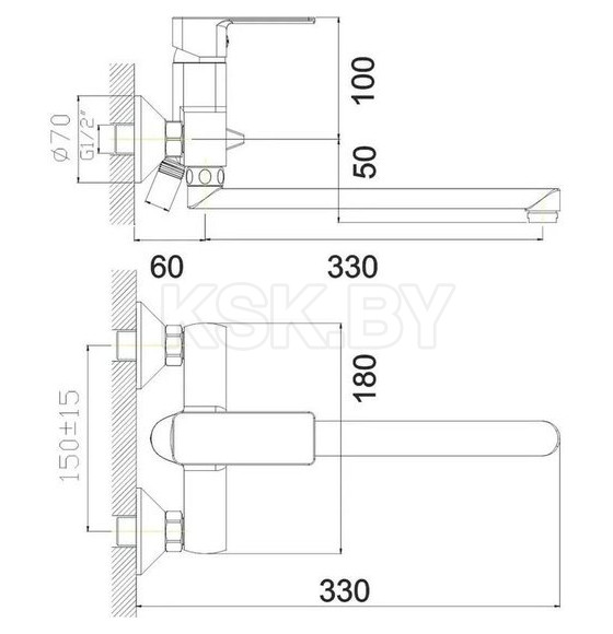 Смеситель для ванны GOTA ROCIO Vigo 014710-GOTA (014710-GOTA) 