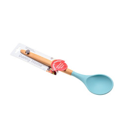 Ложка кухонная силиконовая с деревянной ручкой 36 см Danny Home DH0740-BLUE