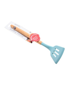 Лопатка кухонная силиконовая с деревянной ручкой 33 см Danny Home DH0741-BLUE