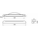 Ручка мебельная Metax-128,брашированное золото (104152) 