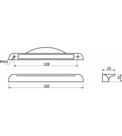 Ручка мебельная Metax-128,брашированное золото