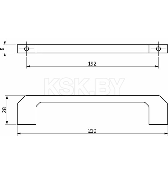 Ручка мебельная Vulkan-192,черный матовый (92268) 