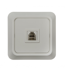 Розетка 1-я телефонная о/у белая BOLLETO 7034 IN HOME 4690612000398