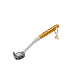 Щетка для мытья посуды пластмасса/резина с бамбуковой ручкой 30х5,8 см HOME LINE BEL-017