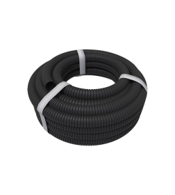 Труба гофрированная из ПНД с зондом черная Ø16 мм (бухта 50 м) REXANT 28-0016-50