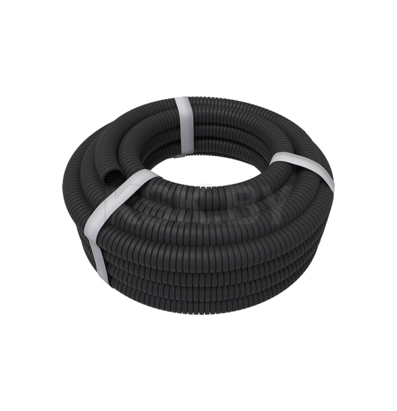 Труба гофрированная из ПНД с зондом черная Ø25 мм (бухта 25 м) REXANT 28-0025-25 (28-0025-25) 