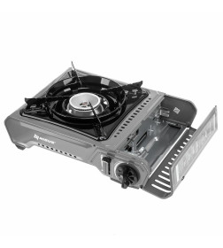 Плита газовая портат. в кейсе, сковорода и пластина д/гриля, кух.инструмент (N-MEGA KIT) NISUS