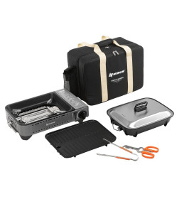 Плита газовая портат. в сумке, сковорода и пластина для гриля, кух.инструмент (N-MS-88 KIT) NISUS