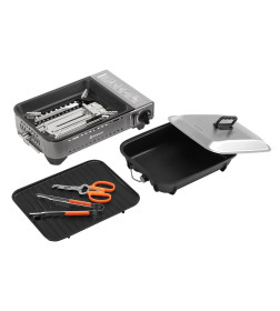 Плита газовая портат. в сумке, сковорода и пластина для гриля, кух.инструмент (N-MS-88 KIT) NISUS