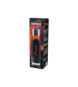 Термос (HS.TM-040) 1200ML черный (2 крышки-кружки) TONAR