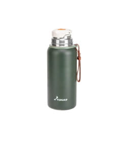 Термос (T-KD-7030-0.9) 900ML хаки (пробка-ситечко, крышка-кружка, ремешок) TONAR