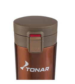 Термос-кружка (HS.TMК-02) 400ML кофейный TONAR