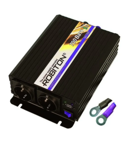 Инвертор 12V-220V 700W две евро розетки ROBITON R700 БЛ12173