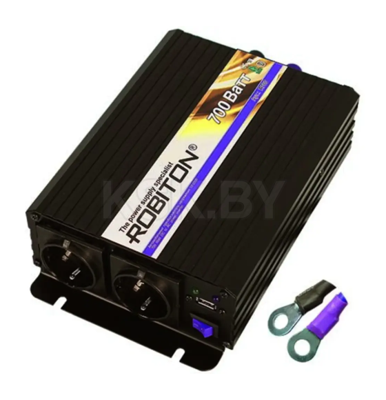 Инвертор 12V-220V 700W две евро розетки ROBITON R700 БЛ12173 (БЛ12173) 