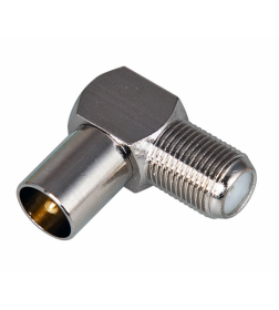 Переход гнездо F - штекер TV (угловой) REXANT 05-4311