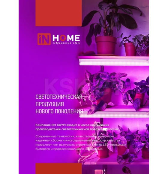 Светильник светодиодный СПБ-110-ФИТО сине-красный спектр 40Вт 1200 мм IN HOME 4690612057026 (4690612057026) 