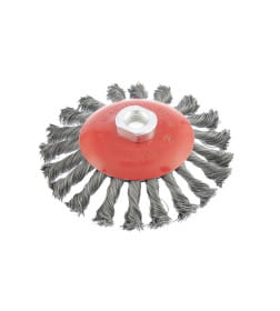 Щетка конусная косичка 125 мм М14 "Тарелка" (проволока 0,5 мм) Matrix