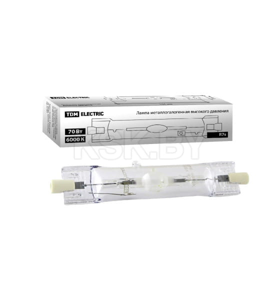 Лампа металлогалогенная ДРИ 70 6000 К Rх7s TDM SQ0325-0012 (SQ0325-0012) 