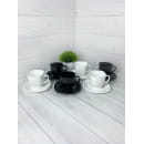 Чайный набор "Carine mix" (12пр.) D2371 черн.-бел. (06257) 