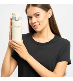 Термос-кружка БИОСТАЛЬ-CROSSTOWN NMR-W 0,48 л (белый)