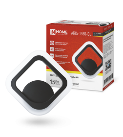 Светильник светодиодный ELEGANT ARIS-1530-BL 15Вт 230В 3000K 1200Лм черный IN HOME 4690612054391