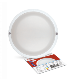 Светильник светодиодный герметичный СПП ОAД-1565-КРУГ 15Вт 6500К 1350Лм с оптико-акустическим датчиком IP65 140 мм IN HOME