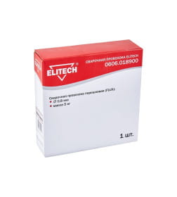 Проволока сварочная порошковая 0,8 мм FLUX (5 кг) ELITECH 200593