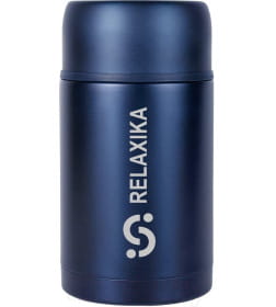 Термос для еды 1 л широкое горлышко (темно-синий) Relaxika 301