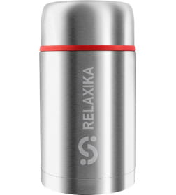 Термос для еды 1 л широкое горлышко (стальной) Relaxika 301