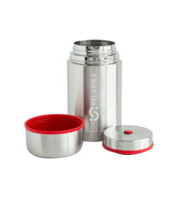 Термос для еды 1 л широкое горлышко (стальной) Relaxika 301