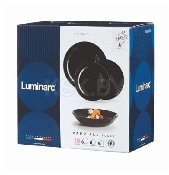 Столовый набор "Pampille Black" (18пр.) Q6157 (97674) 