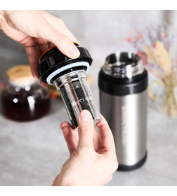 Термос БИОСТАЛЬ-СПОРТ NGP-Z 1.5 л универсальный с ручкой и ситечком