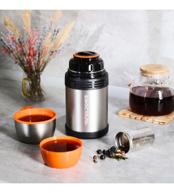 Термос БИОСТАЛЬ-СПОРТ NGP-Z 1.0 л универсальный с ручкой и ситечком