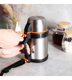 Термос БИОСТАЛЬ-СПОРТ NGP-Z 1.0 л универсальный с ручкой и ситечком