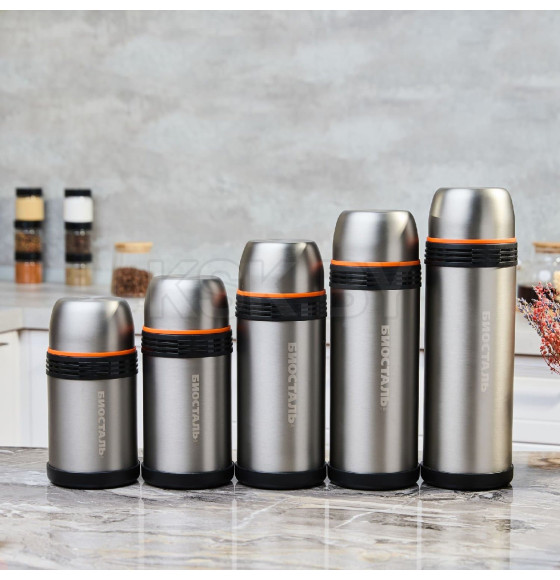 Термос БИОСТАЛЬ-СПОРТ NGP-Z 1.2 л универсальный с ручкой и ситечком