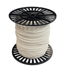 Веревка  хлопковая  крученая  4 мм, катушка 400м