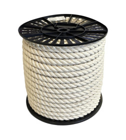 Веревка  хлопковая  крученая  16 мм, катушка 50м