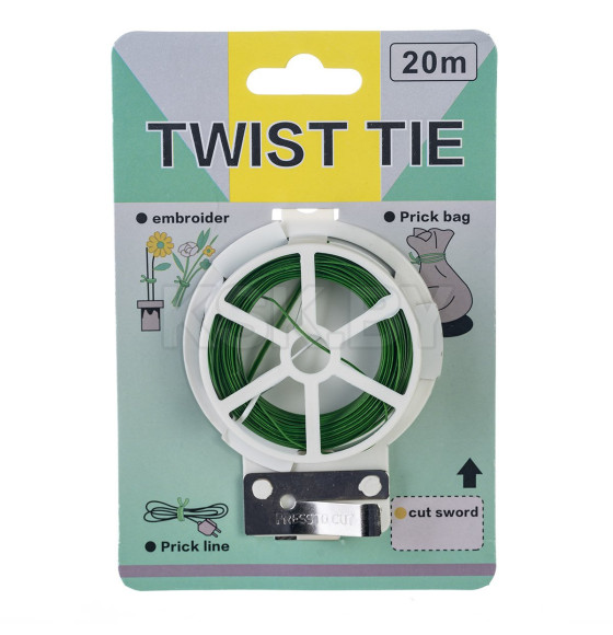 Проволока для подвязки растений на катушке 20м металл в ПВХ 807-3 532815 (532815) 