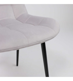 Стул AV 405, светло-серый бархат Н-09/черный