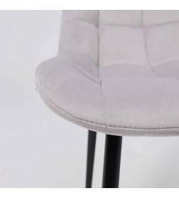 Стул AV 405, светло-серый бархат Н-09/черный