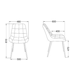 Стул AV 405, темно-серый бархат H-15/черный
