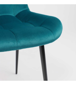 Стул AV 405, темно-бирюзовый бархат Н-56/черный