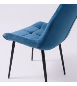 Стул AV 405, синий бархат H-58/черный