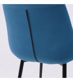Стул AV 405, синий бархат H-58/черный