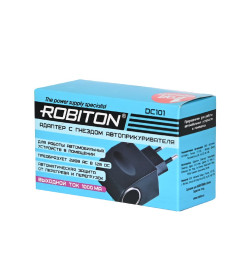 Блок питания 1000мА с гнездом автоприкуривателя ROBITON DC101 БЛ16183