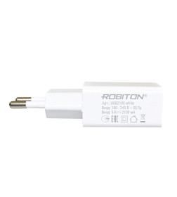 Блок питания ROBITON USB2100 white БЛ13814