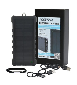 Внешний аккумулятор универсальный Type-C 24000мАч ROBITON POWER BANK LP-24-Solar БЛ15205
