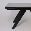 Стол AV 2122, МДФ+керамика, раздвижной 1400 (2000)*850 серый, матовый  LARKA GREY/черный (119684) 